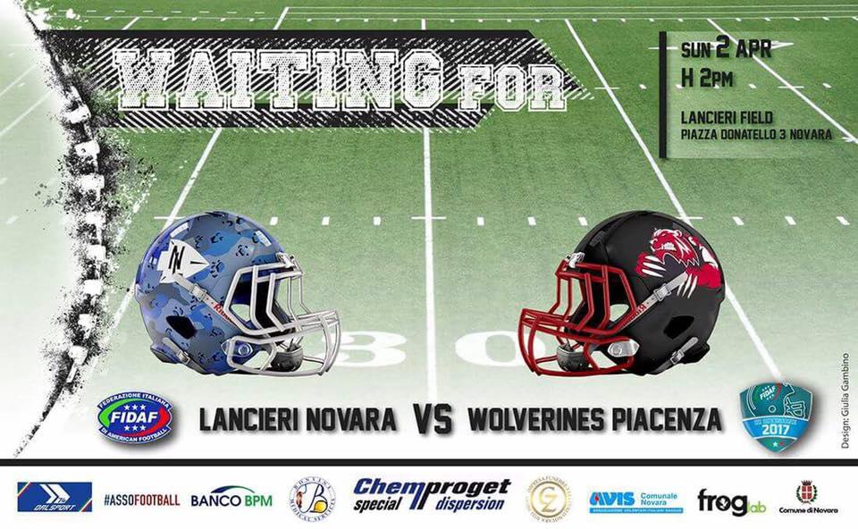 Lancieri Novara vs Wolverines Piacenza