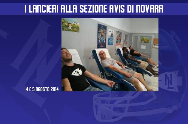 I Lancieri alla sezione Avis di Novara